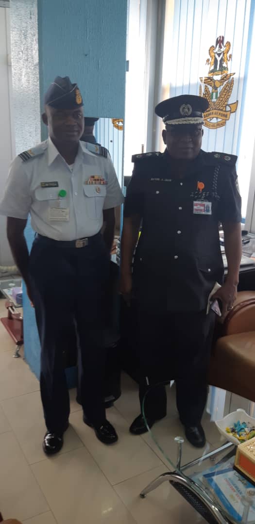 Familiarization visit to the office of the Air Force Commander Muritala Muhammed International Airport, Ikeja, Lagos.